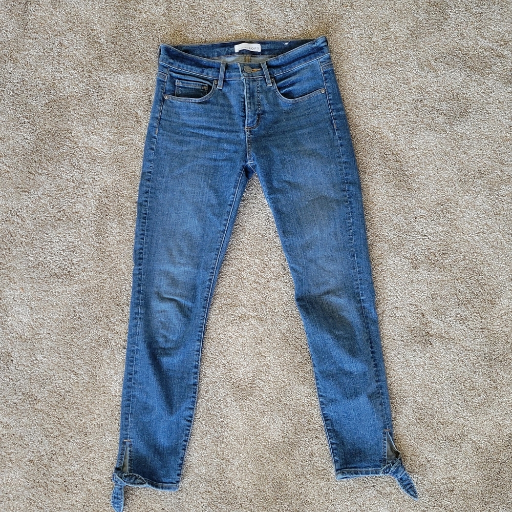 Loft knotted hem jeans